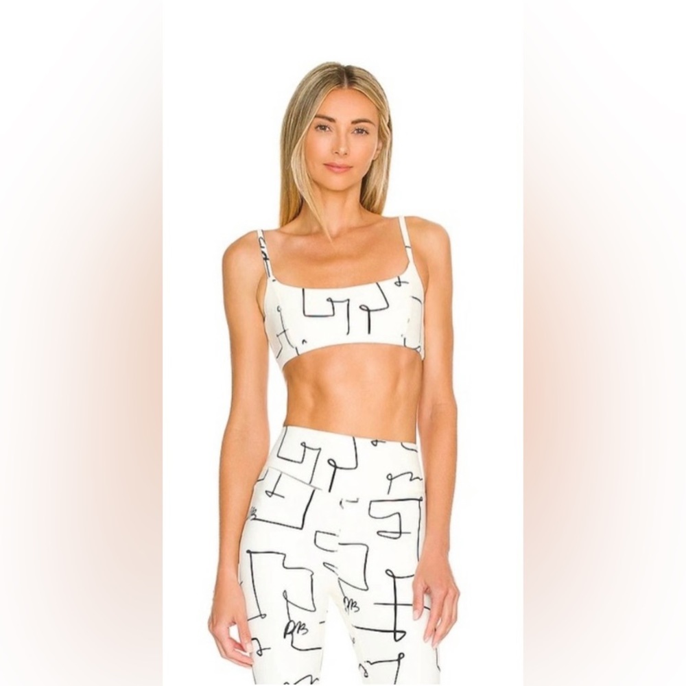 NWT WeWoreWhat cami bra top scribbles off white SMALL
